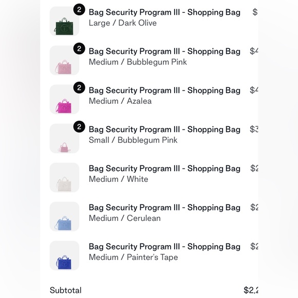 Medium bubblegum pink Telfar - Picture 6 of 8